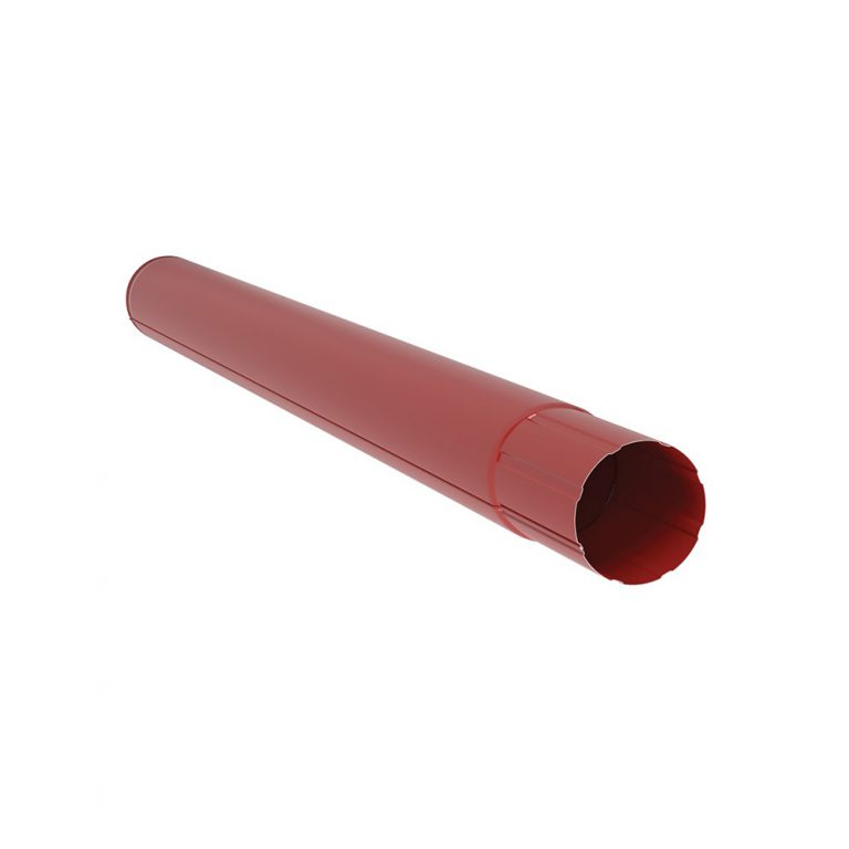 Connecting downpipe 1m dark red 125/87